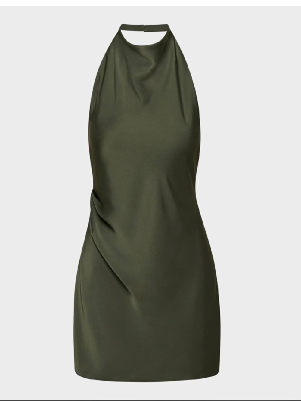 Aritzia audience Olive Green Halter Mini Dress